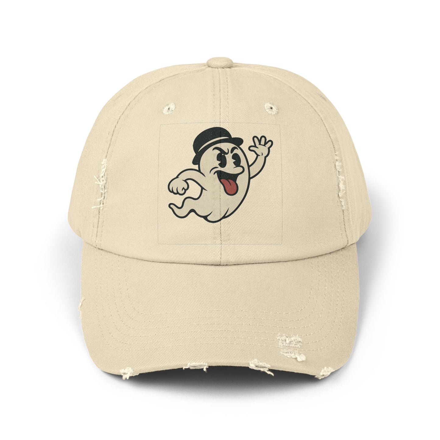 Unisex Distressed Cap - Ghostly