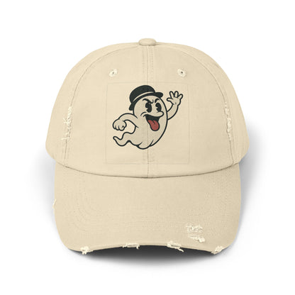 Unisex Distressed Cap - Ghostly